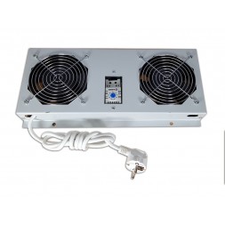 Tiroir de ventilation 19 noir 1U 4 ventilateurs sans thermostat
