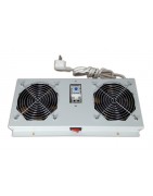 Kit de ventilation 2 ventilateurs  thermostat pour baie coffret ip55